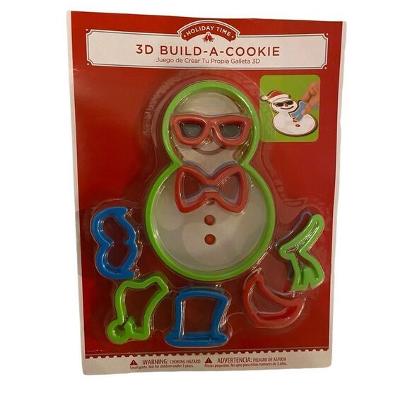 3D Snowman Build A Cookie Cutter Winter Christmas Holiday - Picture 1 of 6